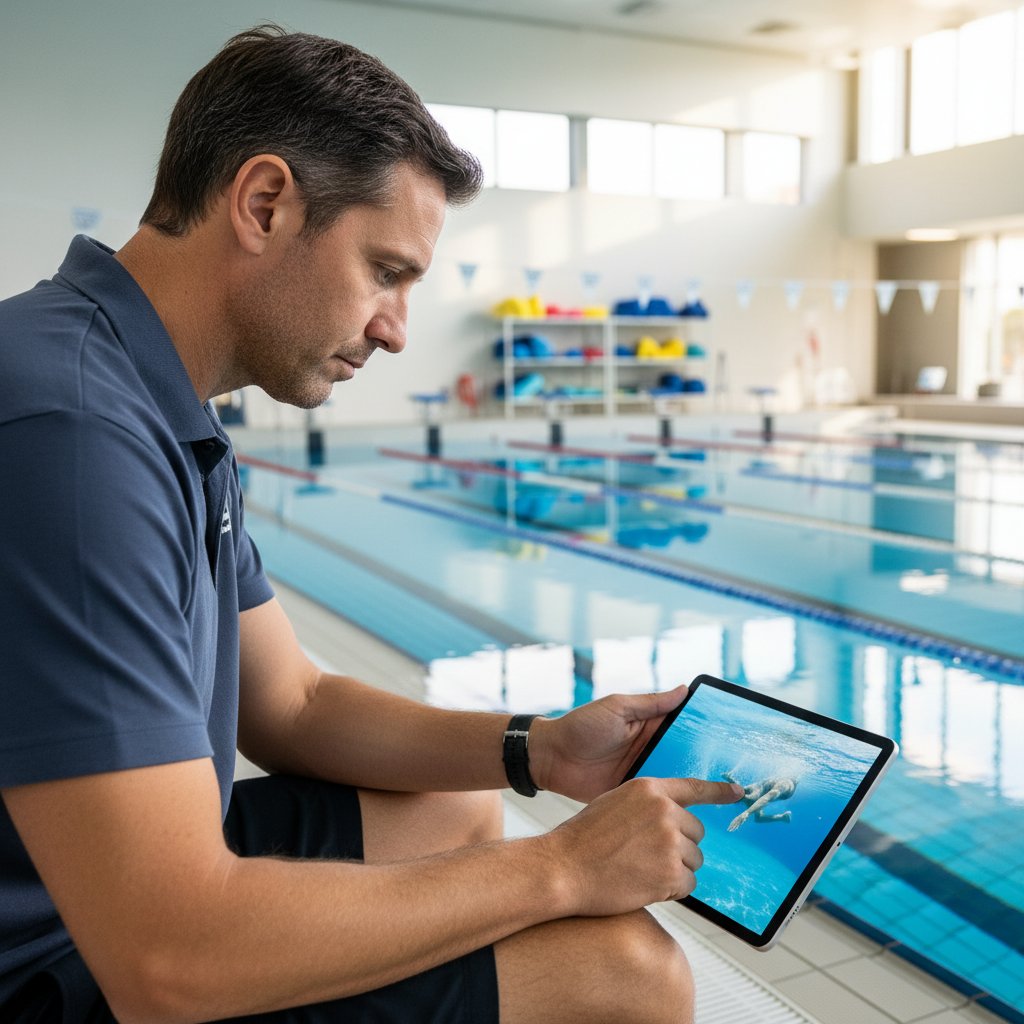 Interval training in swimming pool